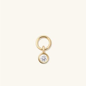 Mejuri Mini Gemstone Diamond Hoop charms